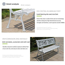 GaoF Panchina per terrazza da Parco Panchina per Il Tempo Libero da Esterno, Panchina da Giardino in ghisa Resistente alle intemperie di Lunga Durata, Panchine da Giardino Decorative per Cortili e