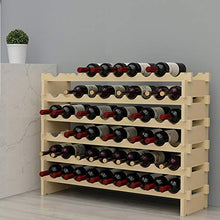 DlandHome Porta Bottiglie da Vino in Legno 6 Ripiani 60 Bottiglie Cantinetta Scaffale Porta Bottiglie