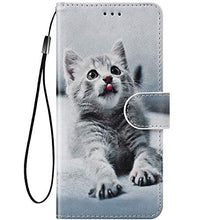 URFEDA Cover Compatibile con Samsung Galaxy A20e Custodia Pelle Cover Retro Flip Case Colorato Cover Portafoglio Magnetica Libro Cuore Custodia Libretto Antiurto Cover Supporto Stand Wallet Case Gatti