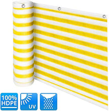 KANULAN Schermo Anti-UV Occhiello Metallico E Corda Esterna Piattaforma Recinzione Copertura Privacy Protection Steccati (Color : Yellow-White, Size : 2x20m)