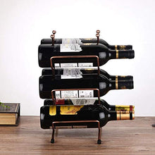 LHQ-HQ Wine Rack, 3 Strati impilabile Wine Rack - Classic Wine Rack - Adatto for Bar, armadi, dispensa, ECC - 6 Bottiglie, Metal