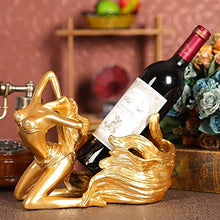 Elegante Semplicità Oro Europeo Capelli Lunghi Femminile Portabottiglie Decorazione Decorazione in Resina Creativa Vassoio Vino Decorazione Semplice Camera da Letto Soggiorno Mobile Tv Bello Ed Elega