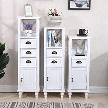 Jtoony Cassettiera Stretta Legno Solido Limita Bagagli Stretta Fessura gabinetto Bagno Locker Piccolo Appartamento d'angolo Cabinet Comò e Cassettiere (Color : White, Size : 30x30x110cm)