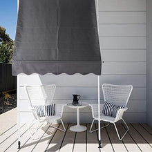 Cocoarm Tenda a Pinza Tenda da Balcone Regolabile in Altezza Resistente ai Raggi UV con manovella per Porta Finestra Esterna (Grigio)