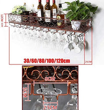 NYDZDM - Portabottiglie da parete in metallo, per bicchieri da vino e bicchieri da vino, bronzo