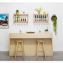 JHGJBJ Oro Metallo a Parete Vino Rack, Ferro battuto Stile Industrial Doppia Parete a Parete Supporto di Vetro di Vino, con Vino Attraverso Vetro (Size : 60cm)