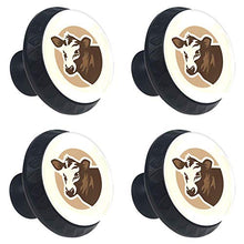 Bestiame Animale Marrone per la Cucina di casa Armadio Armadio Armadio Nero 3,5 x 2,8 cm