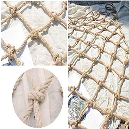 JFFFFWI Rete da Giardino in Corda Rete in Corda Rete Decorativa Rete Hang arazzi Appendiabiti Rete Corda di Canapa Isolamento Resistenza all'invecchiamento Maglia Tessuta a Mano Scuola Mat