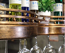 VSander Nuovo Portabottiglie Da Soffitto Portabottiglie Da Vino Regolabile In Altezza Portabottiglie Da Parete In Metallo Ferro Portabottiglie Calice Calice Cremagliera Stile Retrò Bar Creativo Decora
