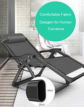SHUAIIJUAN Sedia per il tempo libero domestico Giardino Reclining Sdraio da spiaggia Sedia da giardino pieghevole reclinabile s con Black Cuscino - Patio esterno, Bordo piscina, campeggio, spiaggia, D