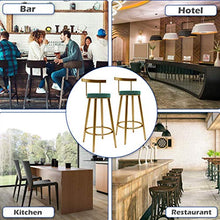 mobili Moderni Sgabelli da Bar, Schienale Sgabello Alto Sgabello da Bar in Ferro battuto Gamba in Metallo Dorato Cuscino in Velluto, Cucina Sedia da Colazione Poggiapiedi per Bistro Pub Sala da pran