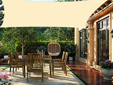 HENG FENG Vela Ombreggiante Tenda a Vela Rettangolare PES 3.5 x 5 M Impermeabile Protezione Raggi UV per Esterni Giardino Verande Colore Beige