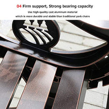 Panchina Terrazza Parco Panche per Tempo Libero All'aperto, Panca da Giardino in Metallo Resistente Intemperie, Panca 2-3 Posti Con Schienale Braccioli, Panchine Decorative Prato per Cortili Portici