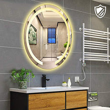 Specchio da bagno intelligente con interruttore senza touch led con lampada lampada da bagno specchio da parete specchio rotondo luminoso per il trucco specchio da bagno con luce calda 50 * 50, 60 *