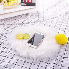KAIHONG Faux Pelliccia di Agnello di Pecora Tappeto,Pelliccia Sintetica Tappeto Vello (30 x 30 cm, Bianco)