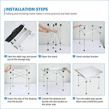 Synlyn - Tavolo pieghevole portatile in alluminio, da campeggio, pieghevole, tavolo da giardino, 70 x 70 cm, tavolo da picnic per esterni ultra leggero per campeggio all'aperto pic-nic pesca