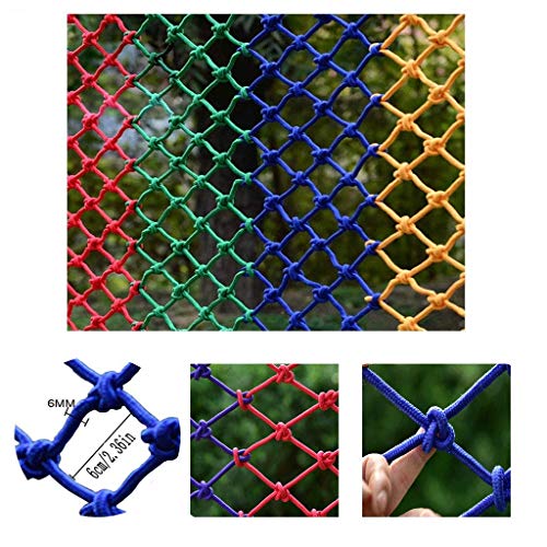 WaiMin Rete anticaduta for Balcone Fornire Protezione for Rete for Bambini Rete for Recinzione Protettiva Amaca Altalena Rete for Protezione di Sicurezza Corda for Rete 60x60mm 6MM