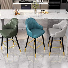 M-YN Sgabelli da Bar Sedie Bar Sgabello da Cucina con Schienale, poggiapiedi, braccioli, in Metallo Sgabello Alto (Color : Gray, Size : H30inch)