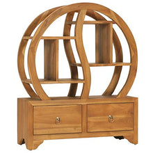 Tidyard Armadietto Armadio Design Retro con Mensola e Cassetti Yin Yang in Legno di Teak 68x26x83 cm/100x26x112 cm,Mobile Mobiletto Soggiorno Retro con Mensola e Cassetti in Legno