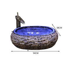 Lavabo sopra il bacino del contatore Lavabo del bacino di arte Bacino di pietra retro ceramica Bacino antico fatto a mano vecchio (54X38X16CM) Lavandini bagno