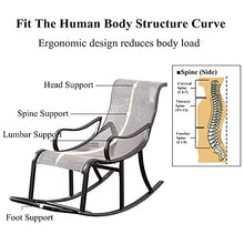 AAGYJ Sedia a Dondolo Relax, sedie da Giardino a gravità Zero con tavolino, Lettino Prendisole, Supporto 330 libbre, Poltrona reclinabile, Chaise Longue di Lusso per Esterni/Interni