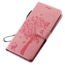 Artfeel Flip Portafoglio Custodia per Samsung Galaxy S20 Ultra,Pelle Rosa Cover Sbalzato Albero Farfalla Fiore Modello,Stile Libro con Porta Carte Chiusura Magnetica Supporto Caso