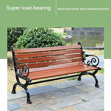 Panchine da giardino in legno, panchine da giardino per il tempo libero con braccioli e schienali, sedili da giardino con terrazza a 3 posti all'esterno, adatti per parchi, prati e terrazze