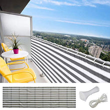 SMLJFO - Parabrezza per balconi e privacy, per veranda, terrazza, balcone, con 10 fascette (1 × 5 m) blu