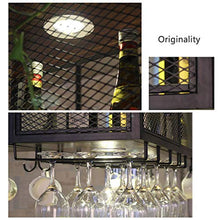 Portabottiglie sospeso Portabottiglie da appendere e portabottiglie adatto per la conservazione di bicchieri da vino Portabottiglie industriale da soffitto a 2 livelli Portabottiglie Cocktail o Flut