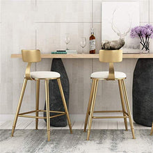 LWW Sgabelli, Sgabelli con Schienale per la cucina | Bar sgabelli alti Gold Metal | rosa Velvet Cuscino | Moderne sedie da pranzo | Altezza seduta 45/60/68/73/78 / 85cm,46x46x78cm,46x46x78cm