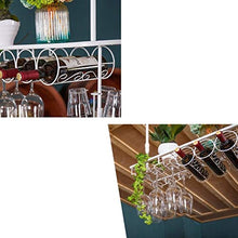 Kiter - Portabottiglie per vino, stile europeo, da appendere, in ferro battuto, stile retrò, per vino, stile retrò, 60 cm