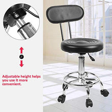 hongyan Sgabello Girevole Comodo Sedile in Pelle Schienale Alto PU Bar Sgabelli Domestica Ascensore Bar Chair Bar Bar poggiapiedi Regolabile in Altezza Cucina Colazione Sgabello G (Colore : Nero)