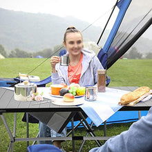 HYJBGGH Tavolo Pieghevole da Campeggio in Alluminio Tavolo da Picnic Tavolo da Giardino per Cucinare All'aperto, Viaggiare con Lo Zaino in Spalla (Color : Silver, Size : 146 * 80 * 70cm)