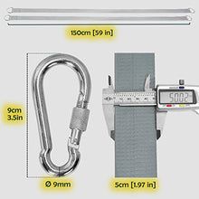 Colisal - Set di 2 cinghie per amaca con ganci, 150 x 5 cm