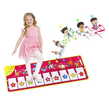 AFANG Tappeto Musicale Bambini, Tappetino Ballo Tappeto Pianoforte Portatile 8 Suoni Strumenti, Regali Compleanni Feste Varie Piccoli (110 * 36 Cm) Ballo Divertente Bimbi Ragazze Tappetino