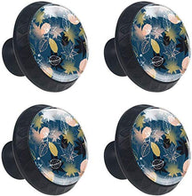 Foglie di acero colorate Navy Pomelli per Porta Set di 4 Pomelli per Mobili Manopole per Cassetti Cucina Armadio Vetro