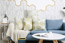 ARNTY Federa per Cuscino 45x45cm, Federa Copri Cuscino Decorativo Caso Stampa Floreale Divano Letto Home Bed(Foglie d'oro02, Velluto)