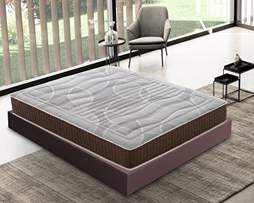 Materassiedoghe - Materasso Matrimoniale Memory Foam - Ortopedico - Anatomico - Antibatterico - Antiacaro - Elastico e Indeformabile - 100% 160x190