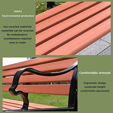 Panchine per Terrazze Giardino Panca per Tempo Libero, Panca da Esterno Resistente alle Intemperie con Struttura in Ghisa e Legno Massello Anticorrosivo, Panchine Decorative per Prato Portico
