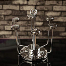 WJJ Portavini Parete Vintage Acciaio Inossidabile Wine Glass Gancio, Elegante Cremagliera di Vetro di Asciugatura/Bicchieri di Vino Cremagliera/Calici Holder Bagagli con 6 Ganci for Molteplici Usi