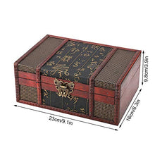 Custodia in Legno retrò Scatola portaoggetti in Legno Vintage Scatola portaoggetti per Gioielli con Libri di Grandi Dimensioni(1)