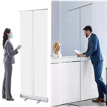 □ Per il business □ Roll up Banner trasparente, scudo di distanziamento sociale, banner portatile, adatto per saloni, ristoranti, uffici, mense scolastiche, protezione dello sputo, protezione da starn
