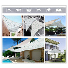 (grigio, 3,6 × 3,6 × 5,1 m parasole a vela triangolo, tenda da sole in tessuto, per esterni, patio, giardino, cortile