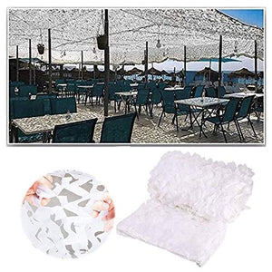 Tettoia In Tela Per Parasole Telo Mimetico Bianco Panno Oxford Pergola Tettoia Per Serra Camera Per Bambini Decorazione Da Giardino Campo Militare Tenda Da Caccia Rete Mimetica 4x5m 4x6m(Size:8x8m)