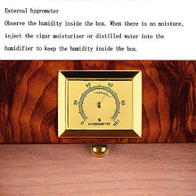 WRJY Umidificatore per sigari Alcool Naturale Legno di Cedro Verniciato a Pianoforte Armadietto antiumidità per sigari Traspirante Cassetto a Tre Strati Igrometro Esterno capacità 50