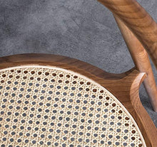 WNN Rattan Sedia Semplice Sedia Balcone circostante di Legno Solido Sdraio Nordic Divano Sedia Poltrona Singola URG