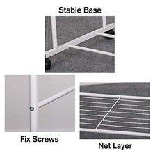 XYBB Armadio Camera da Letto Multifunzionale Metallo Pavimento in Metallo in Piedi Abbigliamento Appeso Stoccaggio Scaffale Racks Camera Mobili 160 * 80 * 51cm Bianco