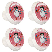Maniglie per cassetti Manopole per cassetti Manopole rotonde Confezione da 4 per armadietto, cassetti, cassettiere, cassettiere ecc. Natale