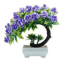 LPxdywlk 1pc Fiore Artificiale in Vaso Bonsai Soggiorno Partito Arredamento Desktop Arredamento Fotografia Puntelli Regalo Viola