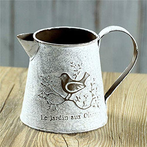 Vasi da fiori della decorazione domestica, 2 pezzi fioriera succulenta vasi di metallo creativo arte del ferro vaso di fiori retrò vaso da fiori giardino piccolo fiore contenitore di piante scatola gr